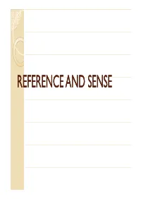 Reference and Sense