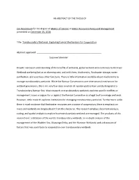 Transboundary Wetlands: Exploring Formal Mechanisms for Cooperation