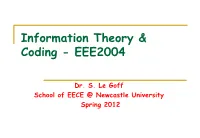 Information Theory & Coding - EEE2004