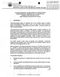 Locational Guidelines for Base Stations of Cellular Mobile