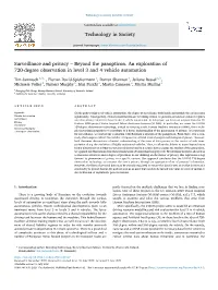 Surveillance and Privacy – Beyond the Panopticon. an Exploration of 720-Degree Observation in Level 3 and 4 Vehicle Automation