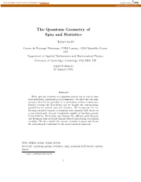 The Quantum Geometry of Spin and Statistics