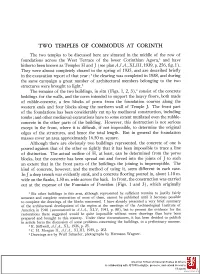 Two Temples of Commodus at Corinth