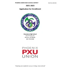 2021-2022 Application for Enrollment