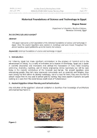 67 Historical Foundations of Science and Technology in Egypt