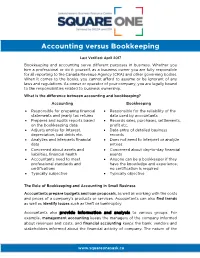 Accounting Versus Bookkeeping
