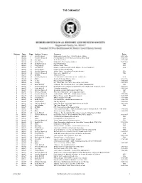 Chronicle Contents