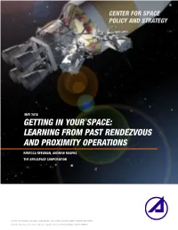 Getting in Your Space: Learning from Past Rendezvous and Proximity Operations