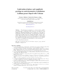 Light-Induced Phase and Amplitude Gratings in Centrosymmetric Gadolinium Gallium Garnet Doped with Calcium