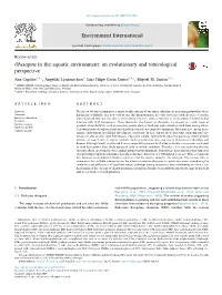 Obesogens in the Aquatic Environment an Evolutionary And