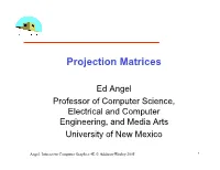 Projection Matrices