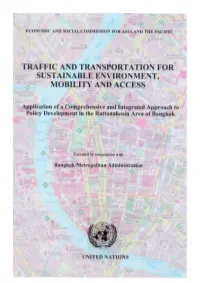 Traffic and Transportation for Sustainable Environment, Mobility and Access