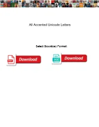 All Accented Unicode Letters