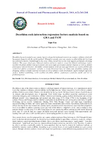 Decathlon Each Interaction Regression Factors Analysis Based on GRA and FAM