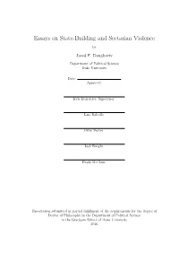 Essays on State-Building and Sectarian Violence