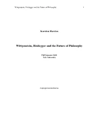 Heidegger, Wittgenstein, and the Future of Philosophy