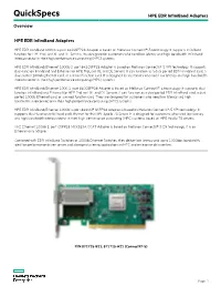 HPE EDR Infiniband Adapters Overview