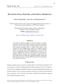 Multifunctional Enzymes and Pathway Modelling