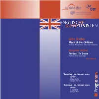 Programm KOMPONISTEN ENGLISCHE