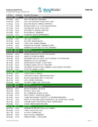 Schedule Quickprint TKRN-FM