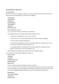 UK's WITHDRAWAL from the EU the Prime Minister