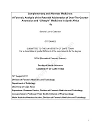 UNIVERSITY of CAPE TOWN for a Dissertation in Partial Fulfilment of the Requirements for the Degree Town Mphil (Biomedical Forensic Science)