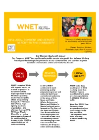 WNET 2014 Local-Content-And-Service-Report