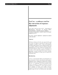 A Software Tool for the Conversion of Sequence Alignments