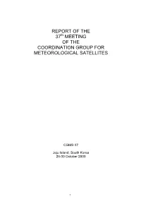 CGMS-37 Report