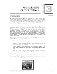 Chapter 3 Management Prescriptions