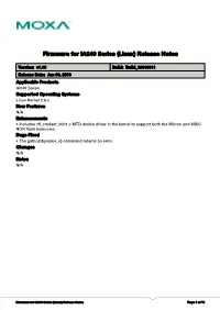 Firmware for IA240 Series (Linux) Release Notes
