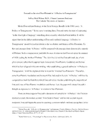Foucault As Inverted Neo-Platonist in “A Preface to Transgression”