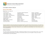 Full Health Indicators Report