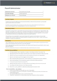 Payroll Administrator
