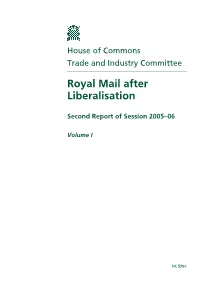 Royal Mail After Liberalisation