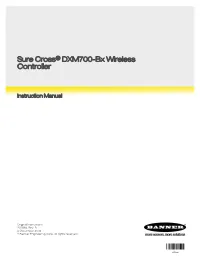 Sure Cross DXM700-Bx Wireless Controller Instruction Manual