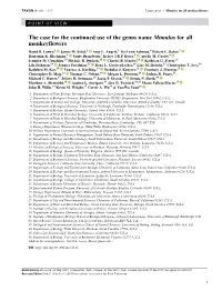 The Case for the Continued Use of the Genus Name Mimulus for All Monkeyflowers David B