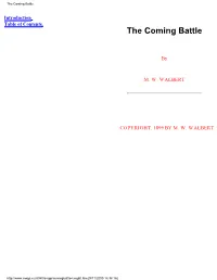 The Coming Battle, Introduction the Coming Battle