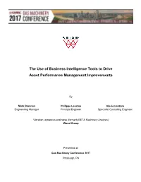 The Use of Business Intelligence Tools to Drive Asset Performance Management Improvements