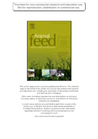 This Article Appeared in a Journal Published by Elsevier. the Attached Copy Is Furnished to the Author for Internal Non-Commerci