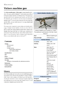 Vickers Machine Gun