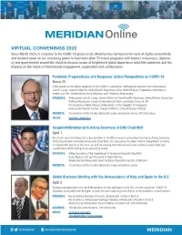 Virtual Convenings 2020
