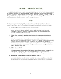 PROPERTY RESEARCH GUIDE Steps