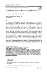 Relativistic Fluid Dynamics