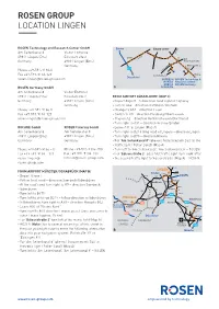 ROSEN Group: Location Map Lingen
