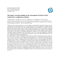 The Impact of Ancient Mining on the Environment of Schwaz (Tirol) Evidenced by a Multi-Proxy Analysis