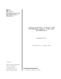 Anallagmatic Curves and Inversion About the Unit Hyperbola