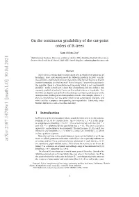 On the Continuous Gradability of the Cut-Point Orders of $\Mathbb R $-Trees
