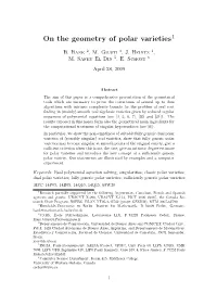 On the Geometry of Polar Varieties1