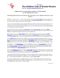 The Gridiron Club of Greater Boston Web Site